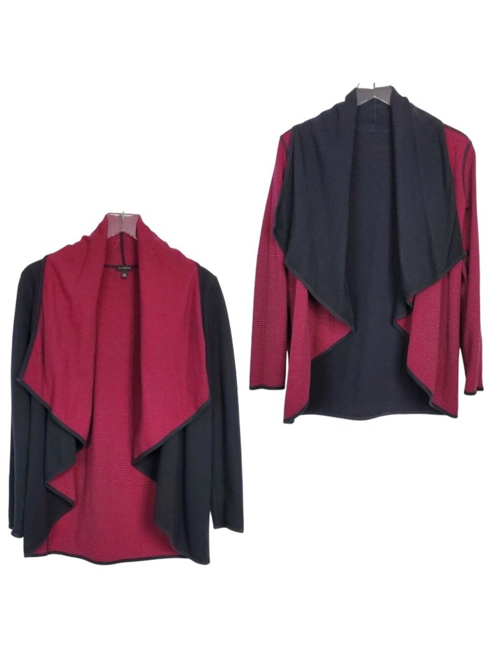 Talbots Reversible Open Waterfall Cascade Cardigan Jacket Wrap Shawl Sweater S